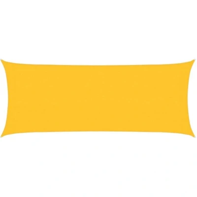 Image of vidaXL Sunshade Sail 160 g/m² Rectangular Yellow 2x4.5 m HDPE