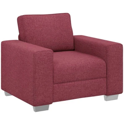 Image of vidaXL Sofa Red Polyester 100 x 77 82 cm Ergonomic Armchair