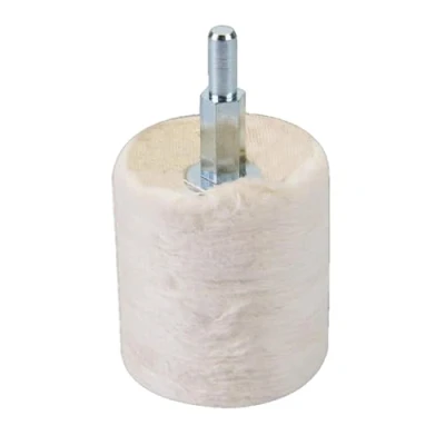 Image of Dapetz ® Cylinder Polishing Mops 38mm Buffing Wheels Compound Soap Layered Cotton Compressed Between Alloy Discs Screwed to Arbor
