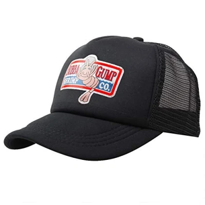 Image of Danlai Unisex Truck Baseball Mesh Cap Adjustable Snapback Bubba Gump Shrimp Embroidered Hats Black