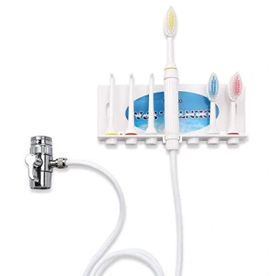 Image of Water Flosser Non Electric Dental Oral irrigator for Hygiene Connects Directly to The tap, Includes 3 nozzles and toothbrushes (1)