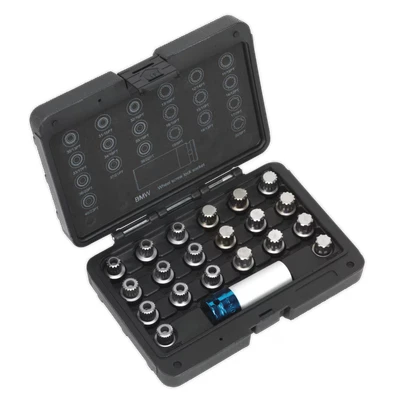 Image of Sealey Locking Wheel Nut Key Set 21pc BMW &amp; Mini
