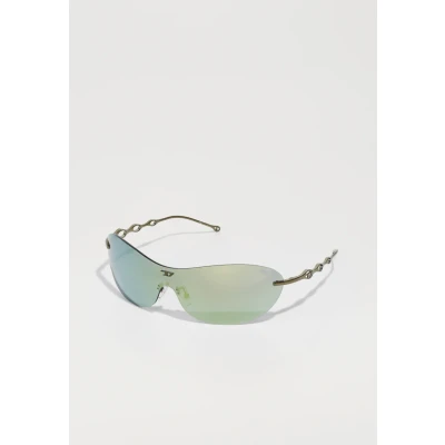 Image of DIESEL Unisex DL1006 114/J2 Sunglasses Metal Green Round Normal
