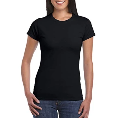 Image of Gildan Ladies Soft Style Short Sleeve T Shirt (S) (Black)
