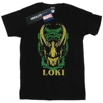 Image of Marvel Boys Loki Badge T Shirt Black 3 4 Years