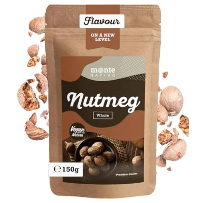 Image of Nutmeg Whole Monte Nativo (150g) perfect for Cooking and Desserts Spices Chai &amp; Curry