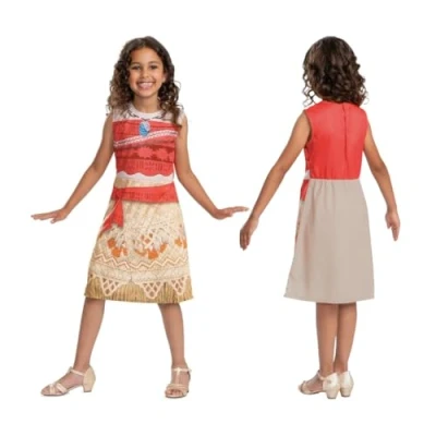 Image of Disney Official Standard Moana Costume Kids, Dress Up for Girls, Fancy Outfit, Princess Costumes Maui Girls M