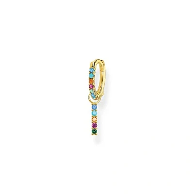 Image of Thomas Sabo Creole Single Earring with Colourful Stones and Pendants