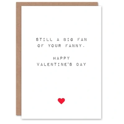 Image of Artery8 Valentines Day Greeting Card Adult Rude Saucy Fan of Your Fanny For Her Wife Partner