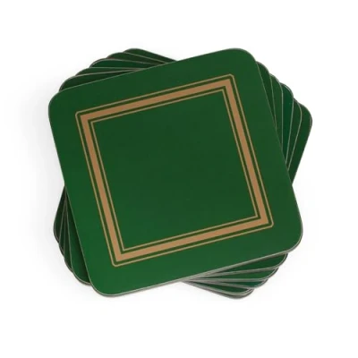 Image of Portmeirion Home &amp; Gifts Classic Emerald Coasters S/6 (s), Multi Coloured