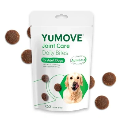 Image of YuMOVE Daily Bites for Adult Dogs Joint Supplement Dogs, with Glucosamine, Chondroitin, Green Lipped Mussel Aged 6 8 60 Chews