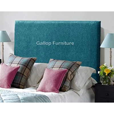 Image of Gallop Sleep Plain Chenille Divan Bed Headboard Super Padded Sturdy Supplied with Struts (Teal, Single 3 FEET, Height 24 INCHES)