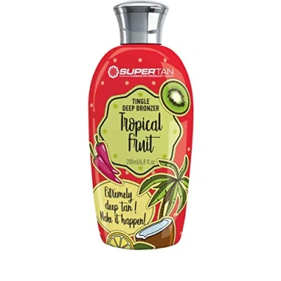 Image of Supertan Tropical Fruits tingle sunbed tanning lotion cream 200ml