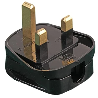 Image of PRO ELEC PELB0020 UK Mains Plug with Quickfit Cord Grip, 3A, Black, Box of 20