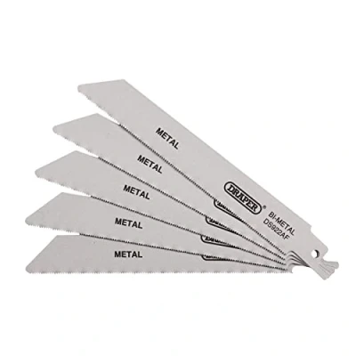 Image of Draper Bi Metal Reciprocating Saw Blades for Cutting, 150mm, 24tpi (Pack of 5)