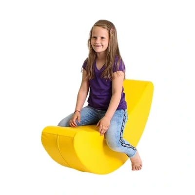 Image of IGLU Soft Play Ride on Rocking Toy Banana Shape Rocker for toddlers and kids (Yellow)