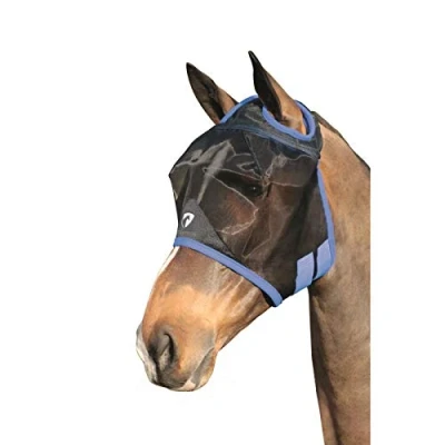 Image of Y H Hy Mesh Half Mask Without Ears Fly Cob Black Palace Blue