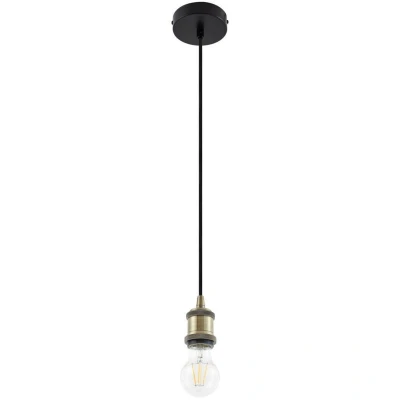 Image of Lindby Hattie pendant light, brass, Ø 5 cm, metal, E27