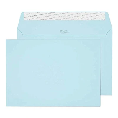 Image of Blake Creative Colour C5 162 x 229 mm 120 gsm Peel &amp; Seal Wallet Envelopes (318) Cotton Blue Pack of 500