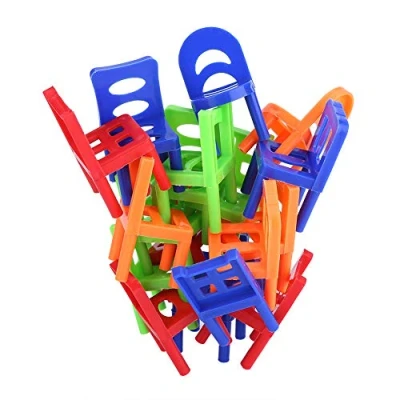 Image of Tnfeeon 18PCS Balancing Toys Plastic Chairs Multicolor Mini Stacking Intelligence Multiplayer Balance Game Children Play Learning Playset for Unisex Kids Boy Girl Adults