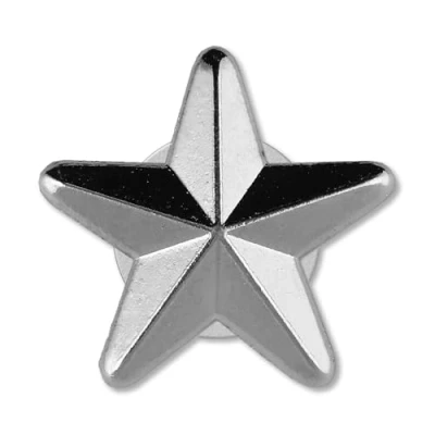 Image of 3D Star Badge Lapel Pin Single (SILVER)