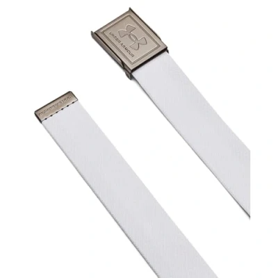 Image of Under Armour M Stretch Webbing Belt White/Halo Gray/Silver OSFM
