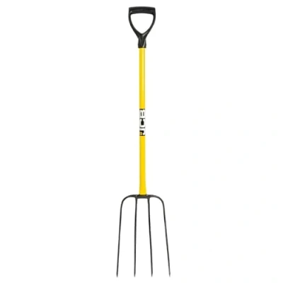 Image of JCB Professional Solid Forged Forks Heavy Duty Steel T Handle Site and Gardening Tools for Home Improvement Lifetime Warranty