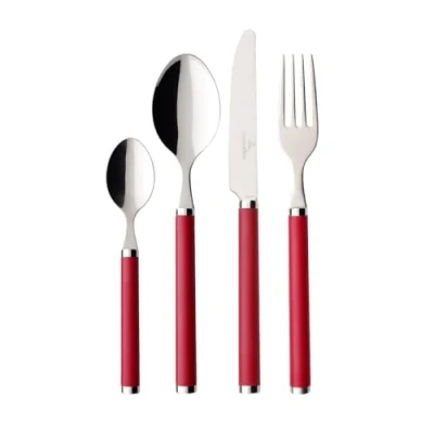 Image of Villeroy &amp; Boch Cutlery Set Play! Red Roses 24 Piece