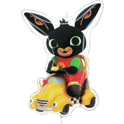 Image of Toyland® 86cm (34&quot;) Bing &amp; Talkie Taxi Shaped Character Foil Balloon Kids Party Balloons