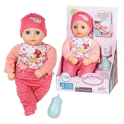 Image of Baby Annabell 709856 My First 30cm For Toddlers 1 Year &amp; Up Promotes Empathy Social Skills Includes Doll Romper