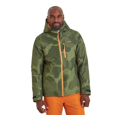 Image of TOG24 Palisade Mens Ski Jacket Khaki Pixel Camo Size Large