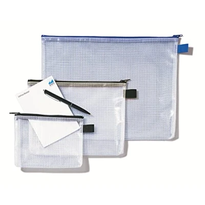 Image of Rexel A5 Mesh Bag and Transparent Casing with Black Zip