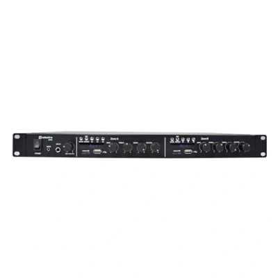 Image of Adastra A14 Dual Zone Stereo Mixer Amplifier with 4 x 100W PA System Independent Zones and Versatile Playback Options
