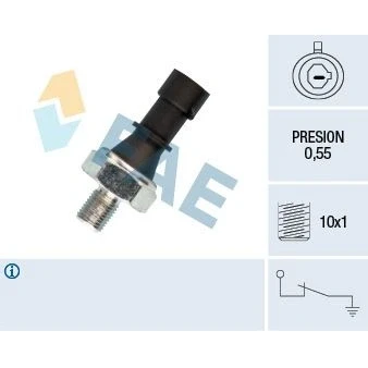 Image of FAE 12436 Oil Pressure Switch,Black