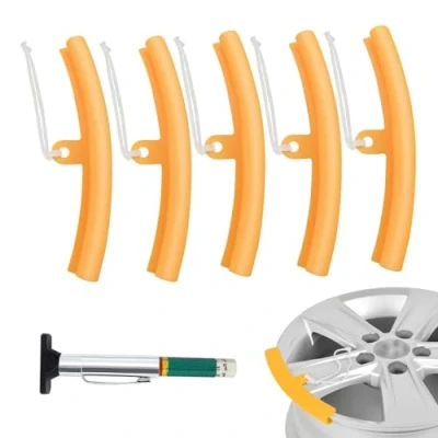 Image of No branded Boloest 5 Pcs Tyre Changer Guard Wheel Rim Edge Protector Change Tool for Car Motorcycle Bicycle(Orange)