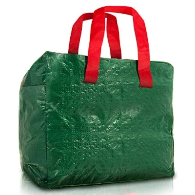 Image of Hillington Christmas Decoration Storage Bag Heavy Duty Festive Season Holder with Full Length Double Stitched Zip and Carry Handles (Decoration Storage)