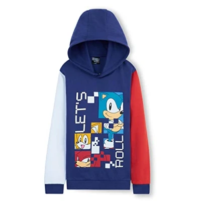 Image of SONIC THE HEDGEHOG Boys&#039; Hoodies Hooded Sweatshirt for Kids Lounge Wear Street Style 4 12 Years Gamer Gifts Boys (Multi, 5 Years)