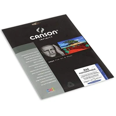 Image of Canson Infinity Rag Photographique Fine Art Paper, 210 Gram, 8.5 x 11 Inch, 10 Sheets, Other, 0, InchesX11 Inches