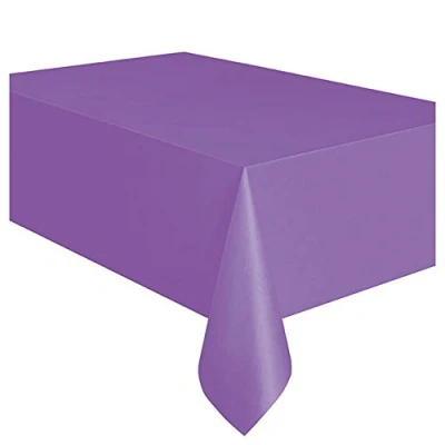 Image of Unique Party 50009 Purple Plastic Tablecloth, 9ft x 4.5ft