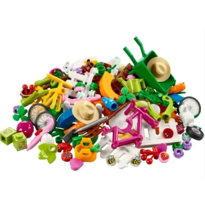 Image of LEGO 40606 Spring VIP Add on Pack Cool Polybag With Random Fun Bricks and Pieces Including Carrots, Flowers, Cherries, Ladybirds, Birds, Bunnies a Lamb