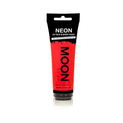 Image of Moon Glow Supersize 75ml Neon UV Face &amp; Body Paint Intense Red with sponge applicator