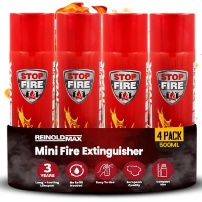 Image of 4x500ml All in 1 Fire Extinguisher Home Compact &amp; Effective Small