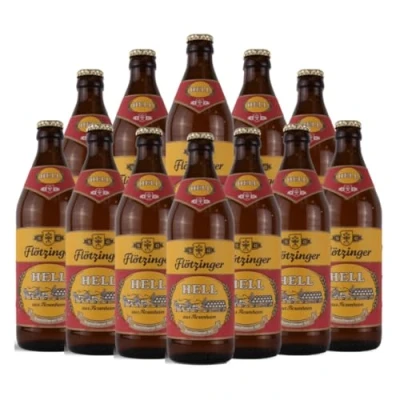 Image of Beer HUNTER Flotzinger Hells German 500ml Bottles 5.2% ABV (12 Pack)