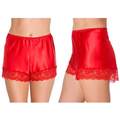 Image of undercover lingerie F58 Womens Luxury Satin French Knickers Red XXOS
