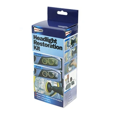 Image of Streetwize Headlight Restoration Kit, Polish Cleaner Kit Restores headlights that have faded, yellowed or hazy