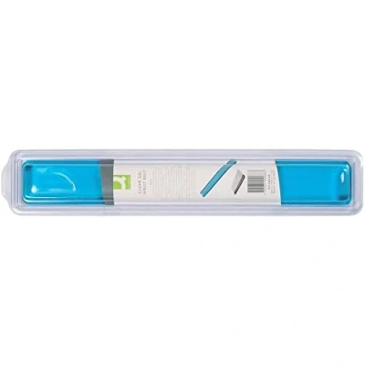 Image of Q Connect KF20088 Clear Gel Wrist Rest Blue