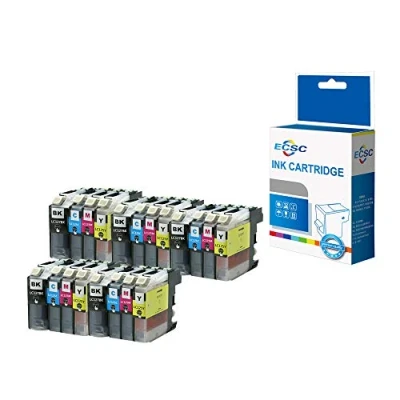 Image of ECSC Compatible Ink Cartridge Replacement for Brother DCP J4110DW MFC J4410DW J4510DW J4610DW J4710DW LC 127 125 (Black/Cyan/Magenta/Yellow, 20 Pack)