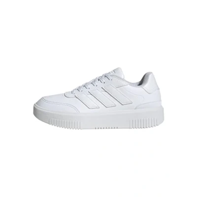 Image of adidas Women&#039;s Courtblock Shoes, FTWR White/FTWR White, 5 UK