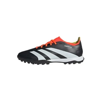 Image of adidas Unisex Predator 24 League Low Turf Boots Sneaker, Core Black/Cloud White/Solar Red, 10 UK