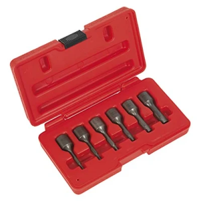 Image of Sealey Screw Extractor Set 6pc 3/8&quot;Sq Drive